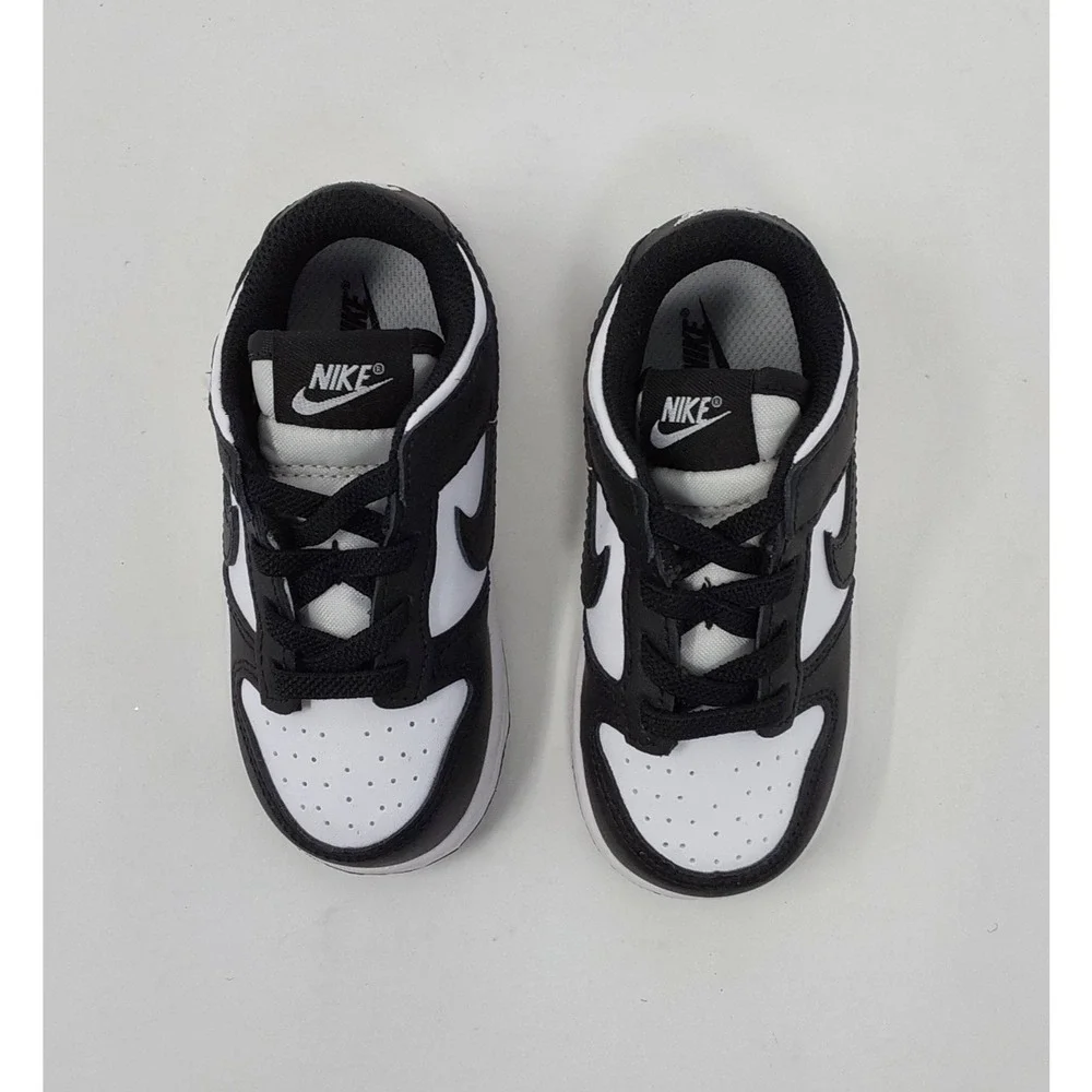 Nike Dunk Low Panda TD Toddler 7C Black White Sneakers CW1589-100 w/ Box